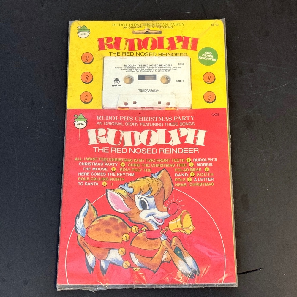 Vintage Rudolph The Red Nosed Reindeer Read Along Cassette Tape